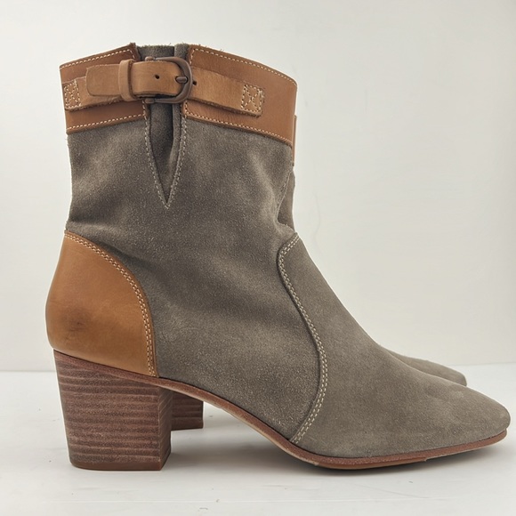 Sebago Womens Nell Leather Ankle Boots Taupe Tan Pull-On Boots Size 10 M - Picture 6 of 12